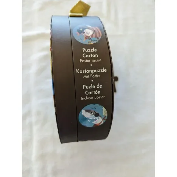 Janod Puzzle Giant Floor Puzzle ~ Pirate Ship w/ Sunken Treasure 39 pieces - Picture 7 of 16